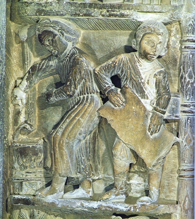 Detalj Radovanova portala prije restauracije