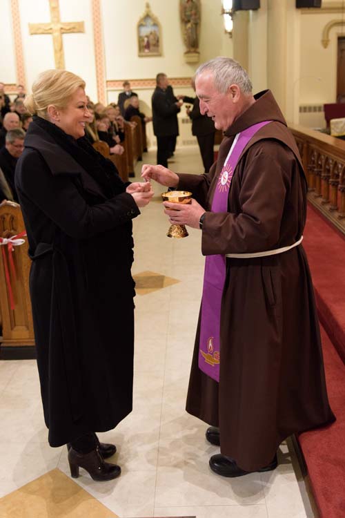 New York, 08.03.2015 - Kolinda Grabar Kitarovic posjetila Hrvatsku zupu sv. Cirila i Metoda i sv. Rafaela
