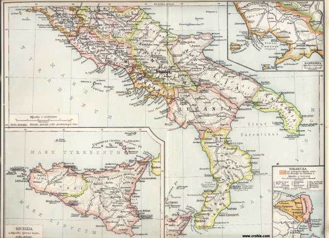 Antička Italija, južni dio. Kampanija. Sirakuza. Sicilija