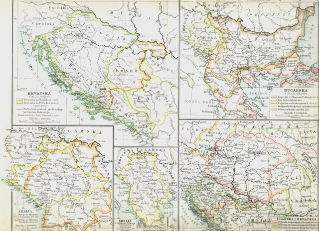 Razvitak Ugarske i južnih slavenskih država. Hrvatska za Tomislava i Petra Krešimira Velikog. Ugarska i Hrvatska do 1490. Srbija 1196. - 1331. Srbija za Dušana Silnog oko 1355. Bugarska za Simeona (oko 927.) i Ivana Asena II. (oko 1241.)