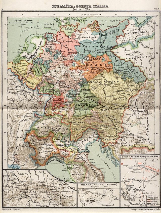 Njemačka i gornja Italija godine 1789.