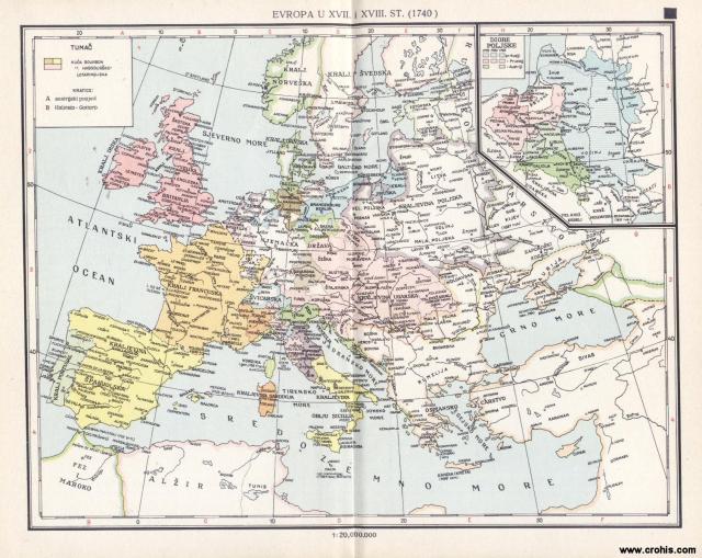 Evropa u XVII.. i XVIII. st. (1740.); Dioba Poljske
