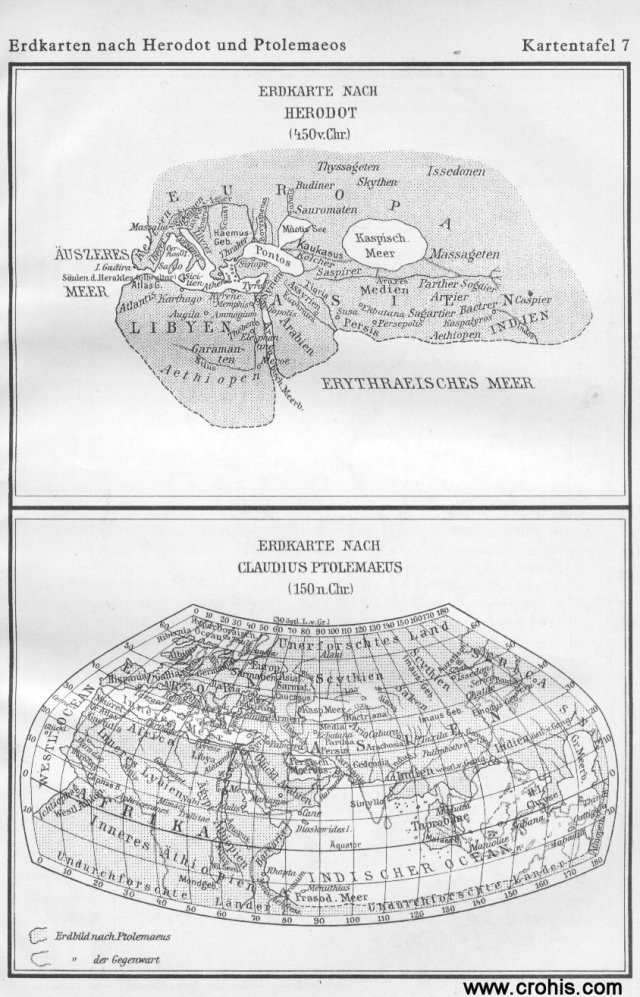 Slika svijeta prema Herodotu i Ptolemeju