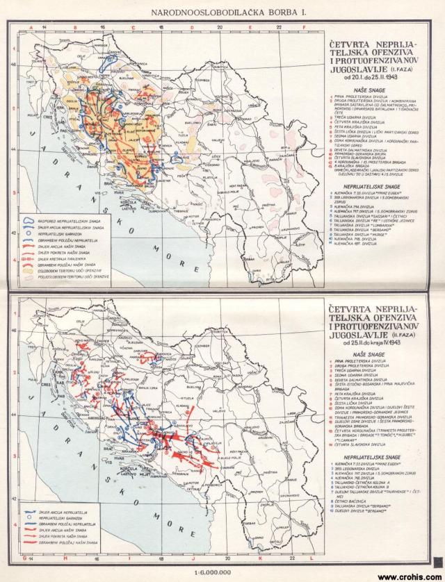 Četvrta neprijateljska ofanziva i protuofanziva NOV Jugoslavije (I. faza od 20. I. do 25. II. 1943; II. faza od 25. II. do kraja IV. 1943.)