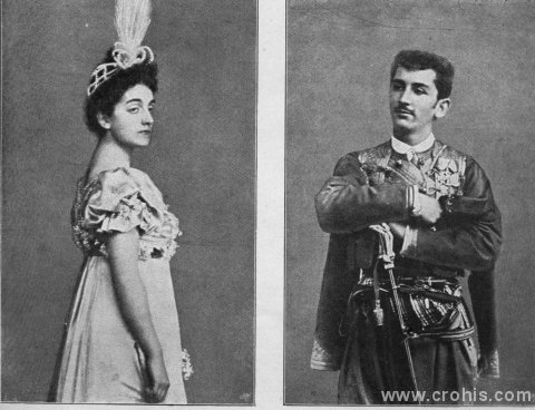 Crnogorski princ Mirko s zaručnicom. Početkom 20. stoljeća aristokracija još uživa veliki ugled i društveni utjecaj. Ona je predmet žive znatiželje javnosti. To se odnosi i na aristokraciju i tako malih zemalja kao što je Crna Gora.