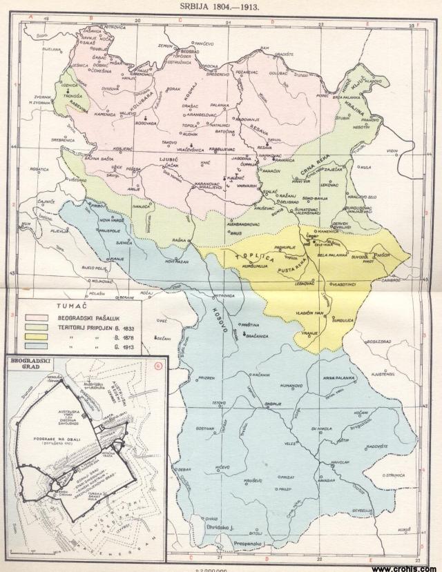 Srbija 1804. - 1913.; Beogradski grad