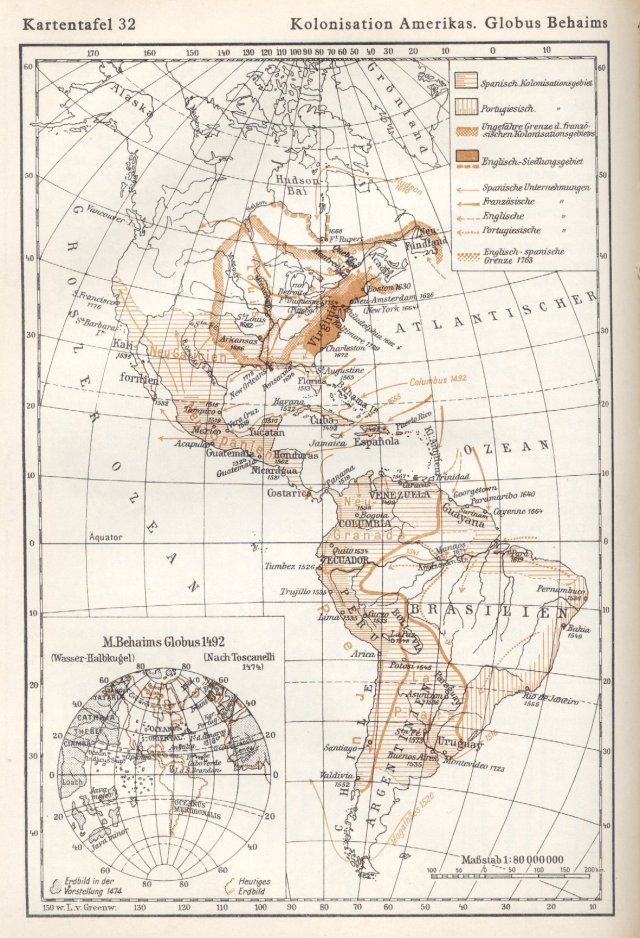 Kolonizacija Amerika. Behaimov globus