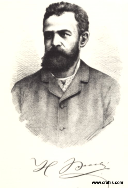 Hugo Badalić (1851. – 1900.), književnik. Najpoznatiji po libretu za Zajčevu operu Nikola Šubić Zrinski.