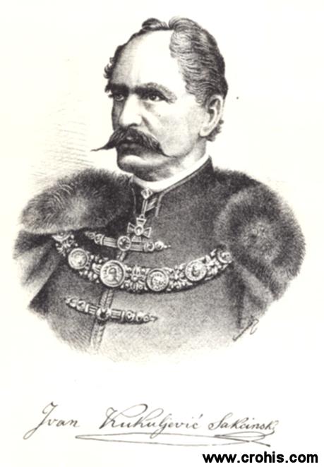 Ivan Kukuljević Sakcinski (1816. – 1889.), preporoditelj, političar i književnik. Utemeljitelj moderne hrvatske povijesne znanosti.