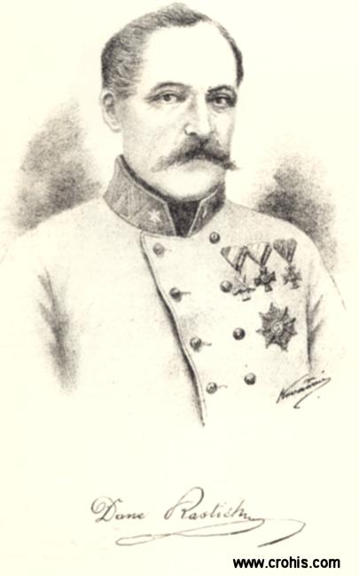 Dane Rastić (1794. – 1853.) podmaršal. Istaknuo se u borbama protiv Mađara za revolucije 1848./49. Blizak suradnik bana Jelačića.