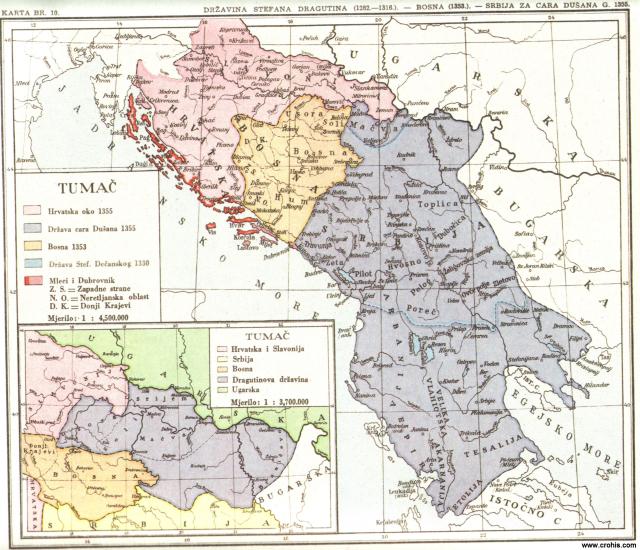 Država Stefana Dragutina (1282. - 1316.), Bosna 1353., Srbija za cara Dušana 1355.