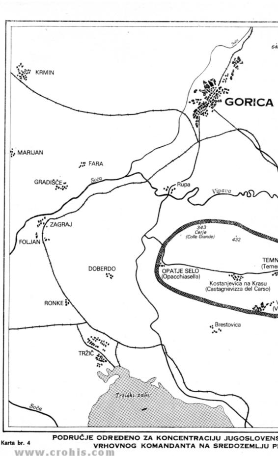 Područje koncentracije jugoslaveskog odreda po devinskom sporazumu od 20. 6. 1945. 2. dio