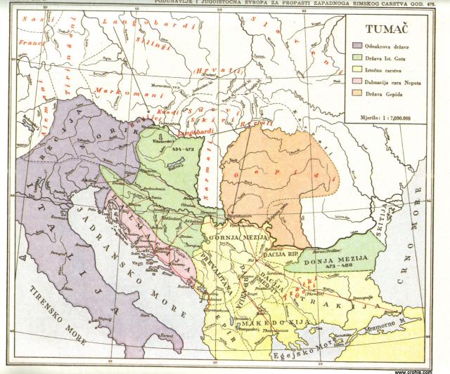 Podunavlje i jugoistočna Evropa za propasti Zapadnog rimskog carstva 476.