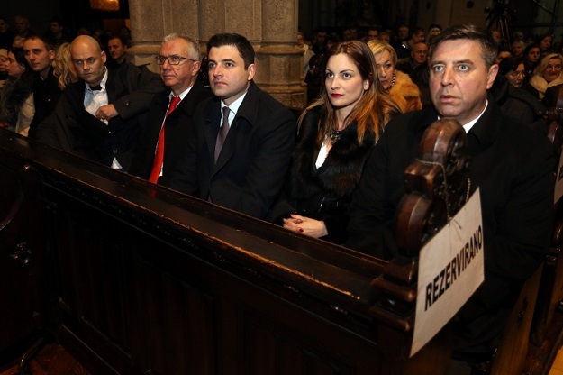 25.12.2016., Zagreb - Na Badnju vecer kardinal Josip Bozanic predvodio je misu polnocku u zagrebackoj katedrali. Rajko Ostojic, Davor Bernardic Photo: Dalibor Urukalovic/PIXSELL