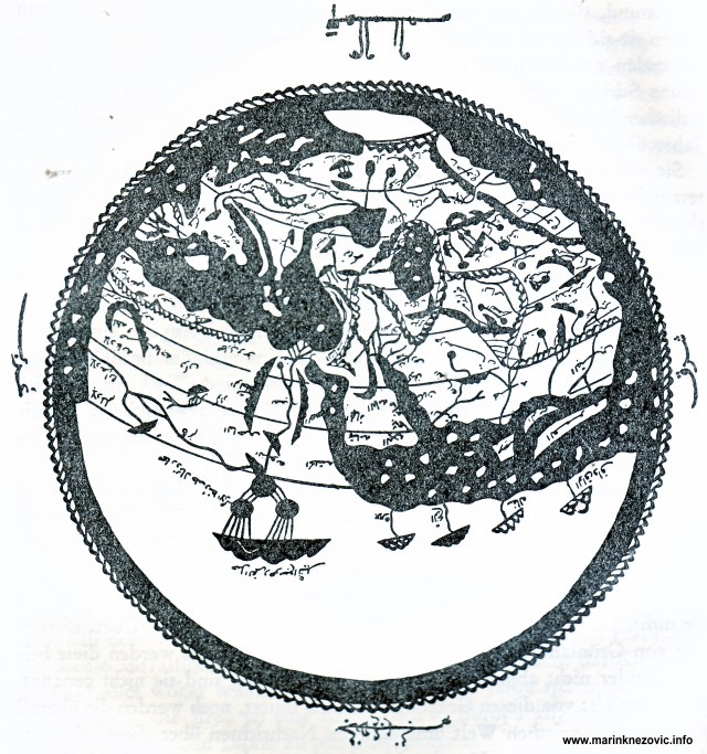 Slika svijeta prema Idrisiu iz kasnog 15. stoljeća