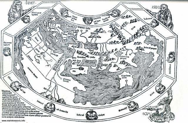 Slika svijeta iz "Svjetske kronike" Hartmana Schedela, 1493.