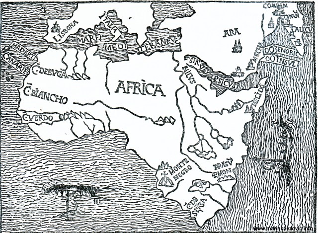 Portugalska karta Afrike s početka 16. st.