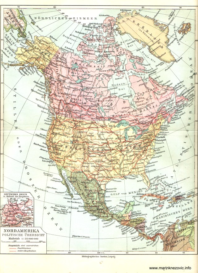 Sjeverna Amerika - politički pregled / Nordamerika - politische Übersicht
