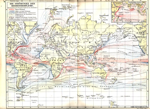 Morske struje / Der _Strömungen der Meersoberfläche