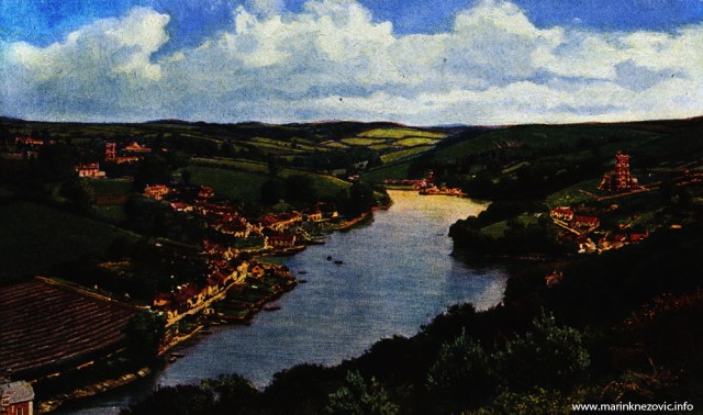 Kultivirani engleski krajolik u dolini rijeke Yealm (kod Plymoutha)/ Englishe Parklandschaft am Yealm von Plymouth in Frühling