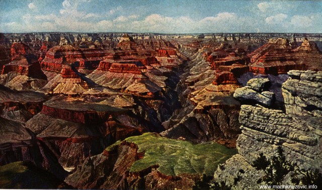 Kanjon rijeke Kolorado u Arizoni iz pravca O'Meill's Pointa / Canon des Colorado Flusses in Arizona, von O'Meill's Point aus gesehen.