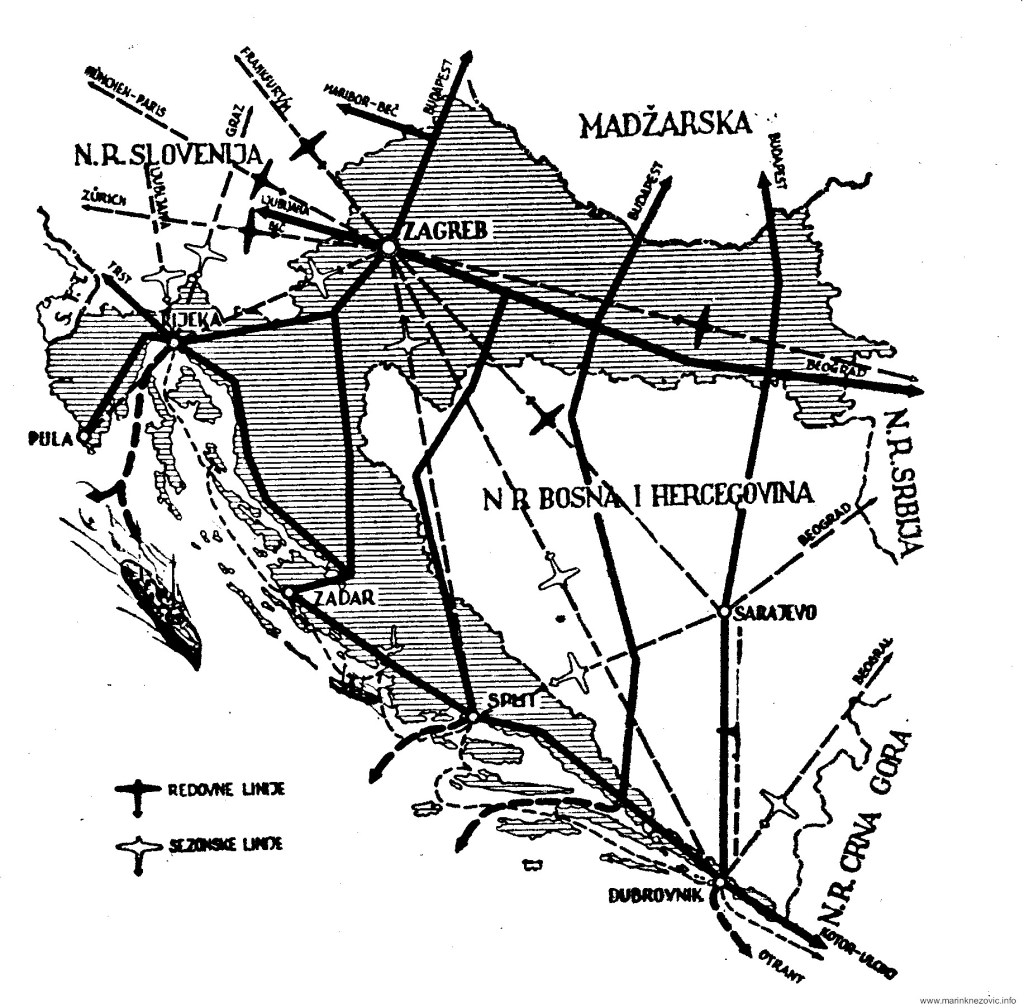 Prometni pravci u Narodnoj Republici Hrvatskoj