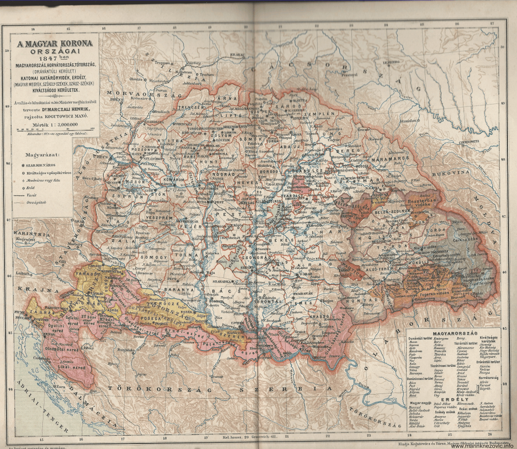 Zemlje ugarske krune 1847.